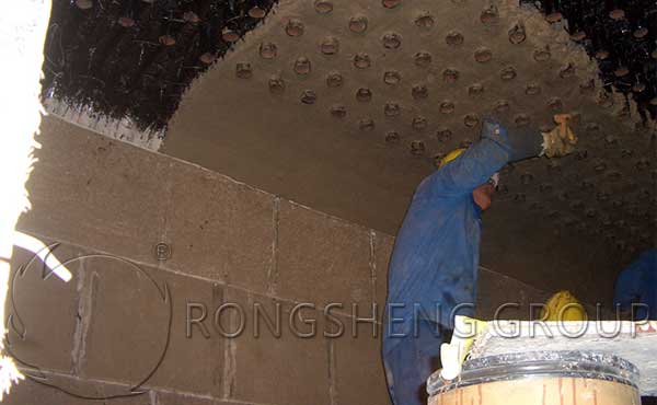 Unshaped Refractory Lining Construction